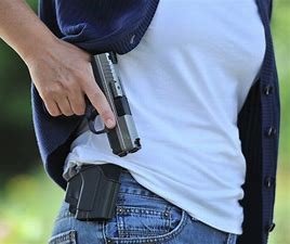 Concealed carry photo of a woman.